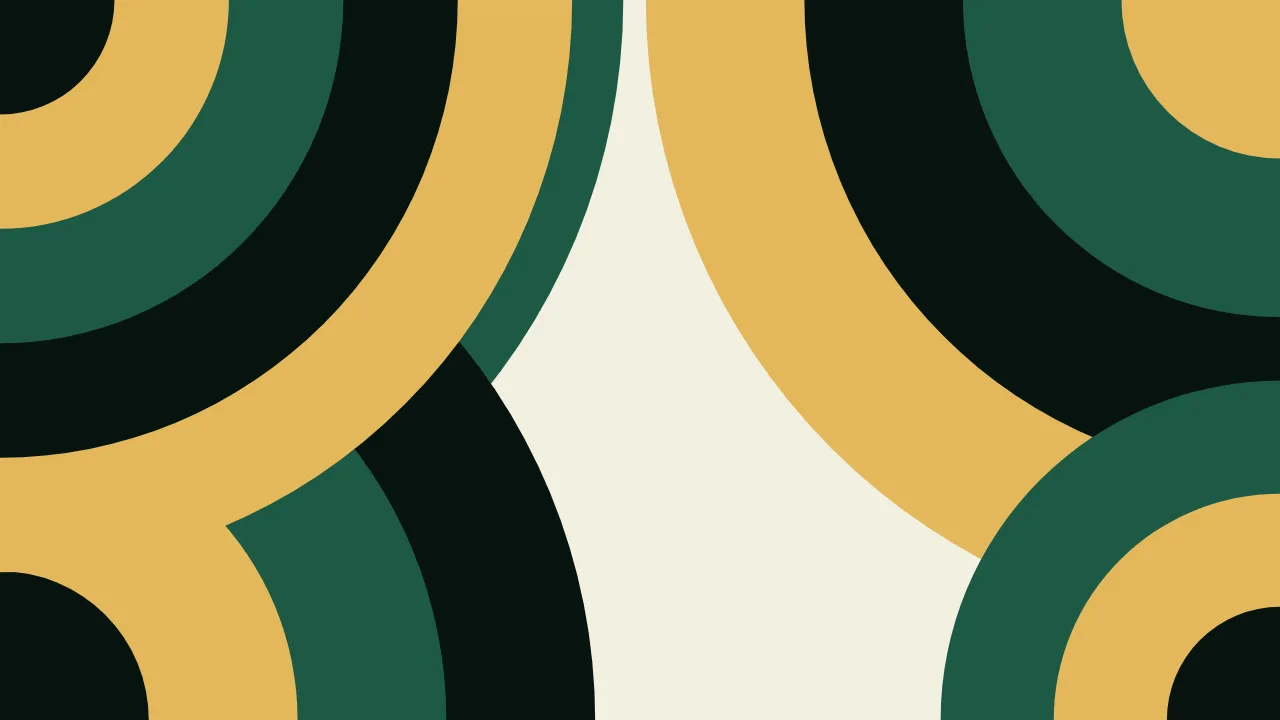 Rainbow arcs — teal and deep teal retro wallpaper