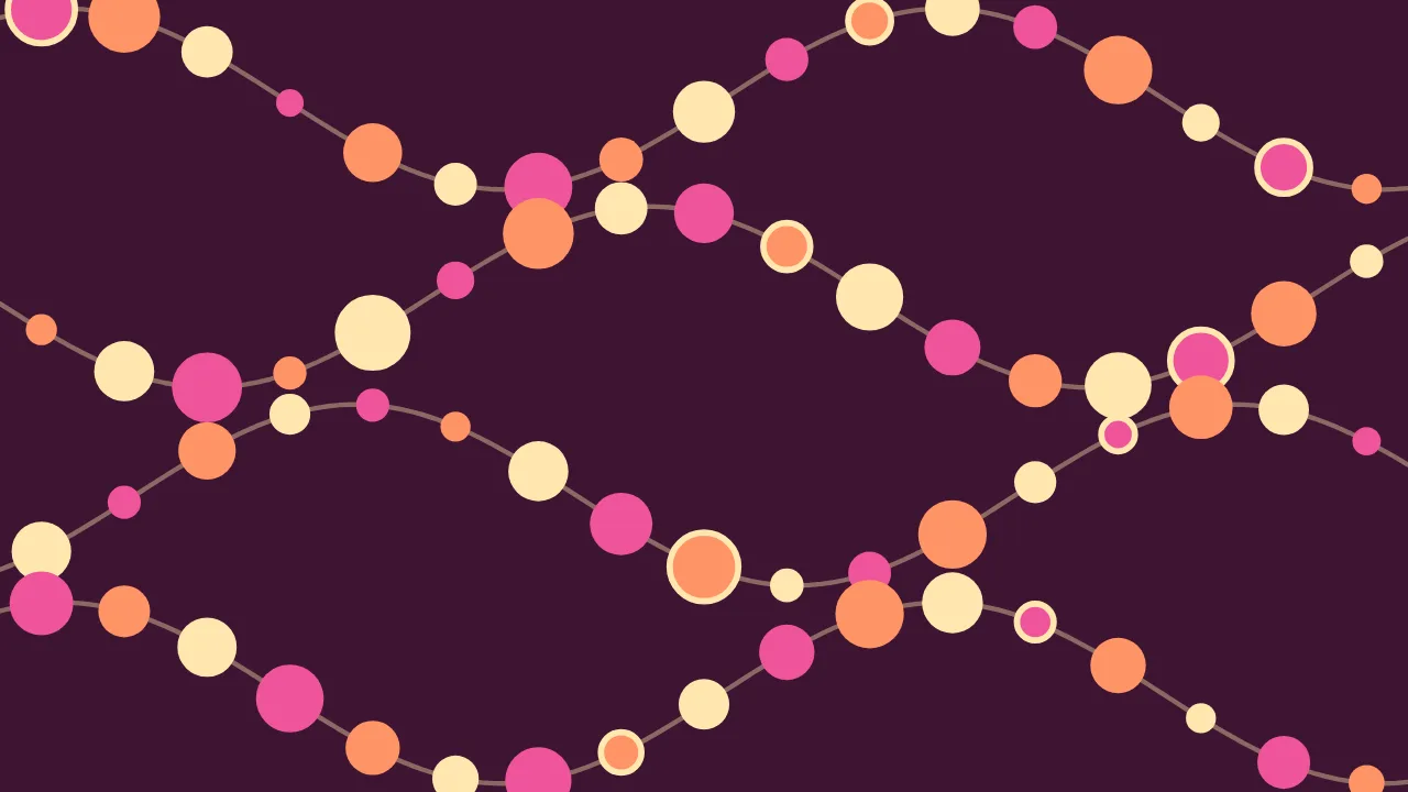 Bead strings — pink and deep magenta playful wallpaper