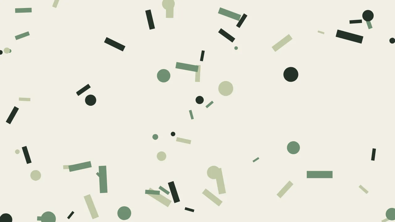Confetti rain — green and deep green playful wallpaper