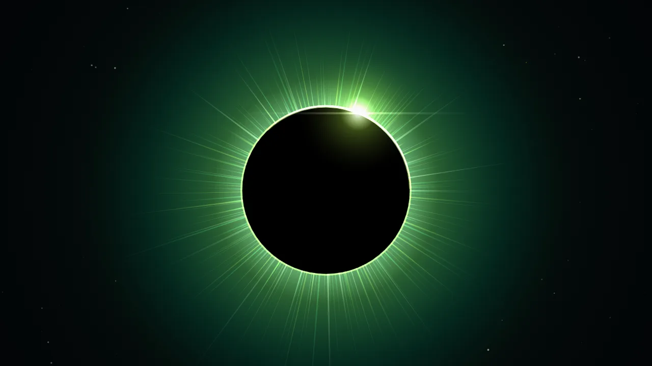 Velvet eclipse — teal and deep teal cosmic wallpaper