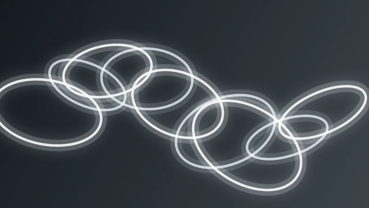 Loop theory — pale blue and deep blue playful wallpaper