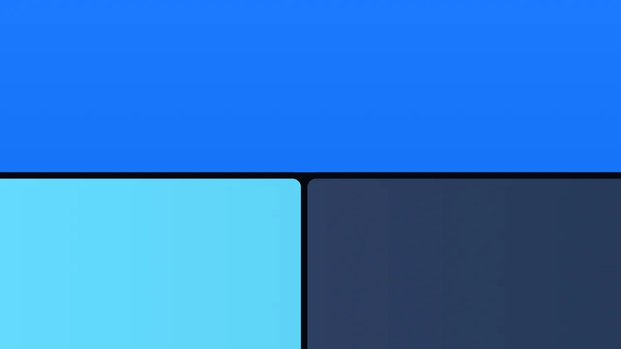Colour panes — blue and deep blue minimal wallpaper