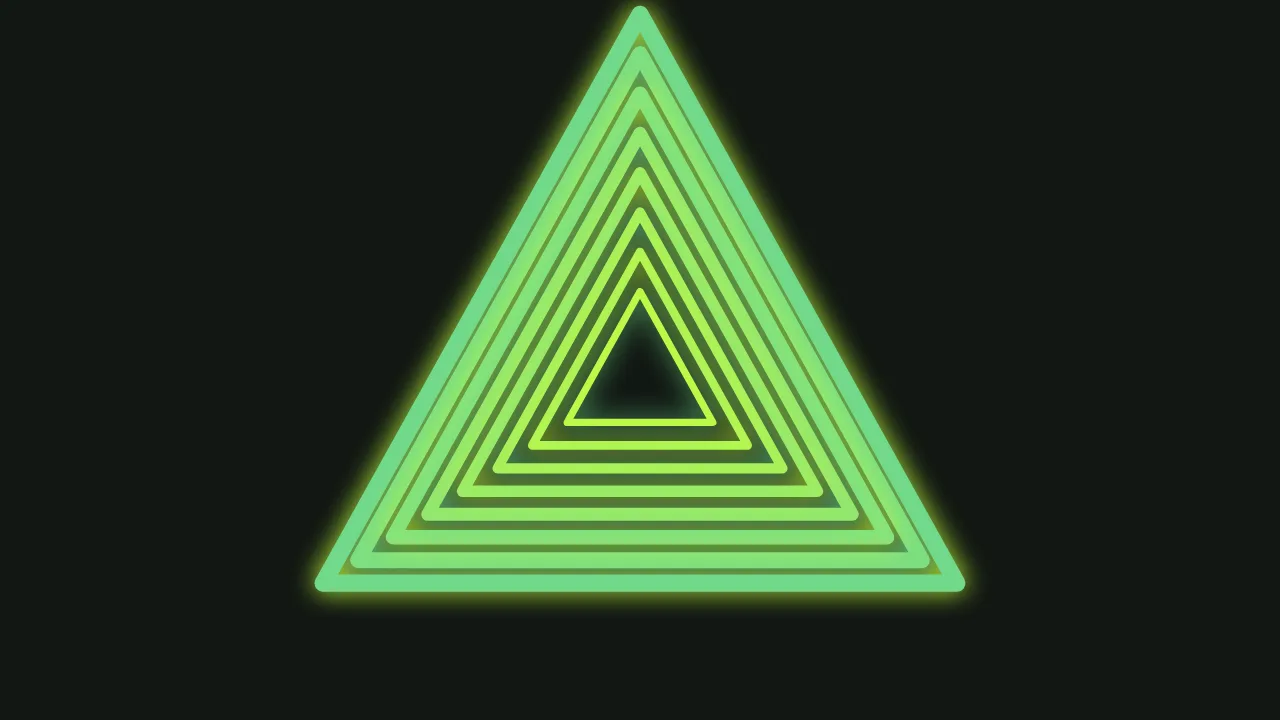 Prism glow — lime and deep green cosmic wallpaper