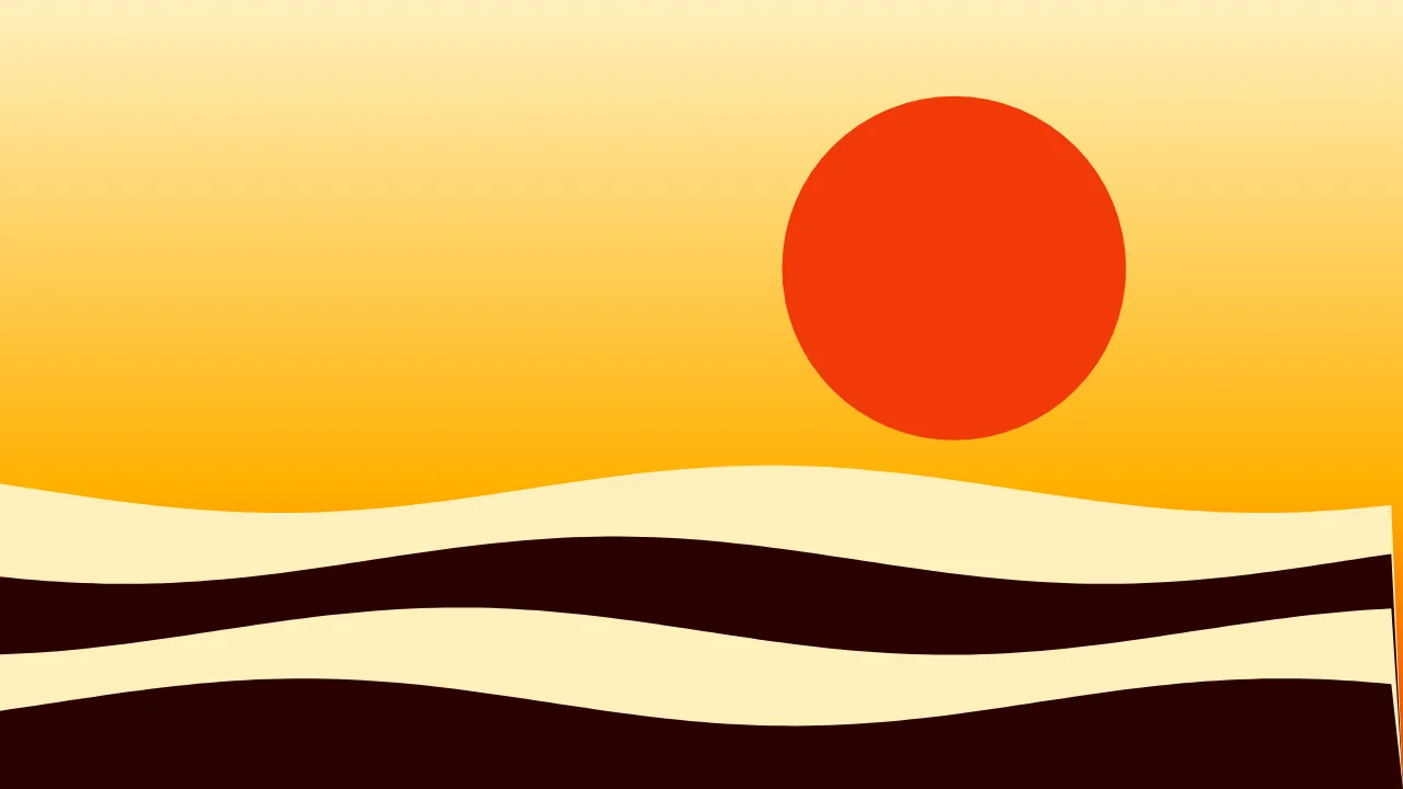 Soft horizon — coral and deep red minimal wallpaper