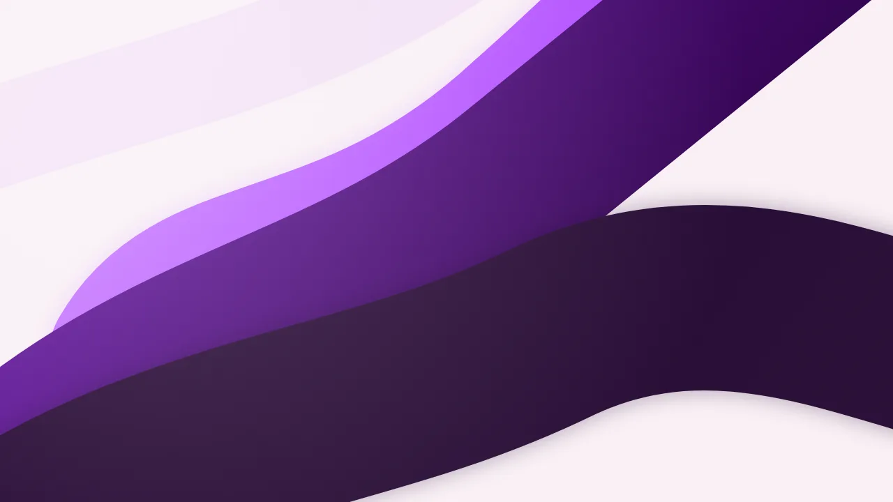 Ribbon sweep — violet and deep violet minimal wallpaper