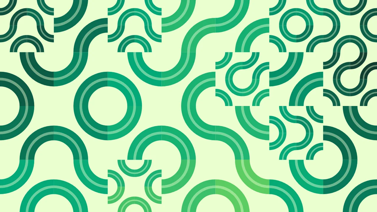 Rope tiles — teal and deep teal playful wallpaper